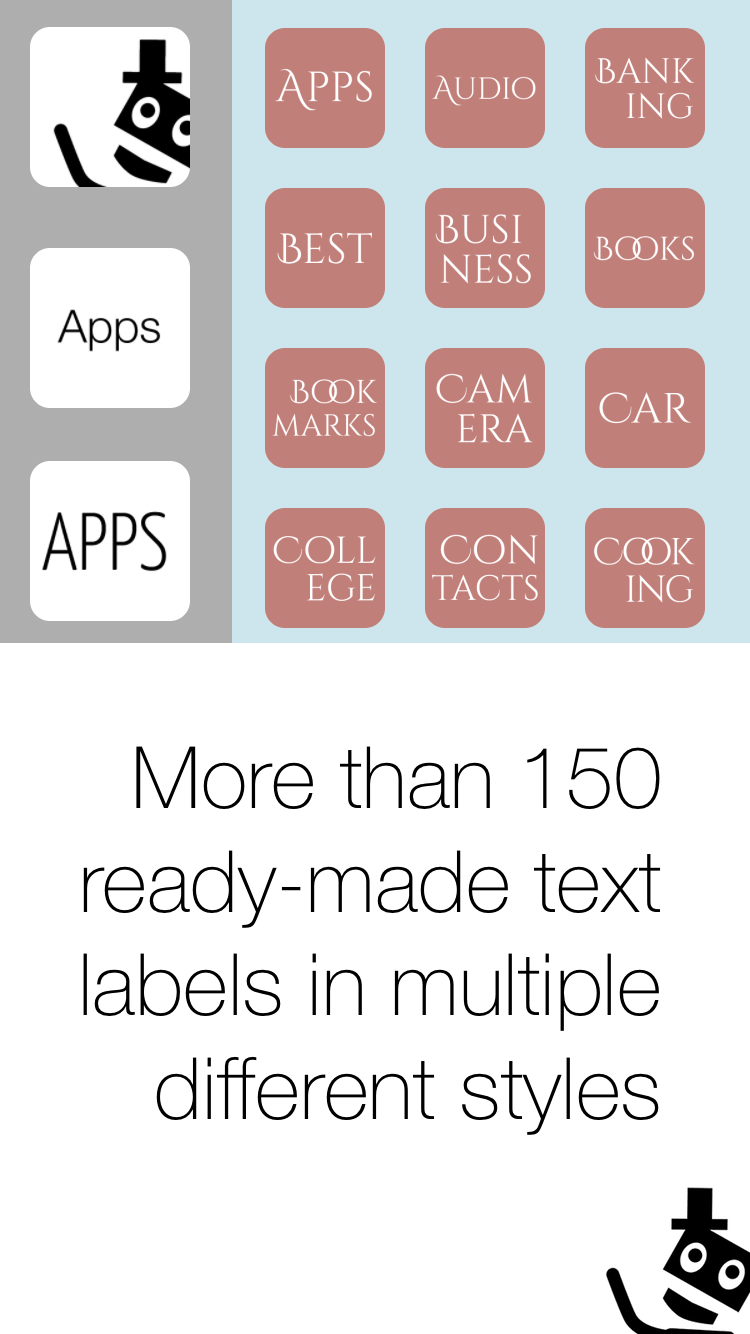Mister Icon Screenshot 4 - More than 140 ready-made text icons in multiple styles and colours
