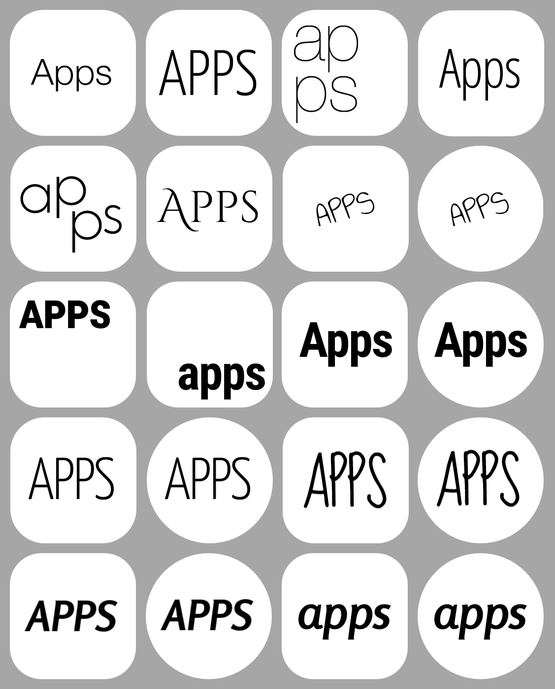 Icon styles in the Mister Icon app