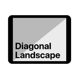 Diagonal Landscape wallpaper style for traditional iPad models