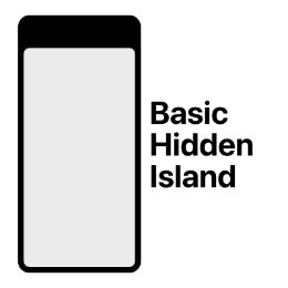 Basic Hidden Notch wallpaper for new style iPhone models with Dynamic Island