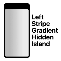 Left Stripe Gradient Hidden Island wallpaper for new style iPhone models with Dynamic Island