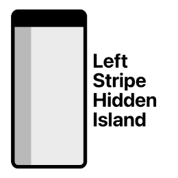 Left Stripe Hidden Island wallpaper for new style iPhone models with Dynamic Island