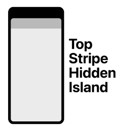 Top Stripe Hidden Island wallpaper for new style iPhone models with Dynamic Island