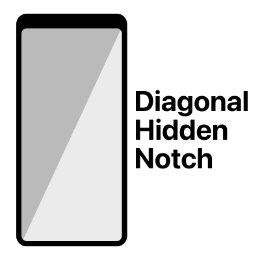 Diagonal Hidden Notch wallpaper for new style iPhone models with Notch