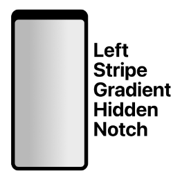 Left Stripe Gradient Hidden Notch wallpaper for new style iPhone models with Notch