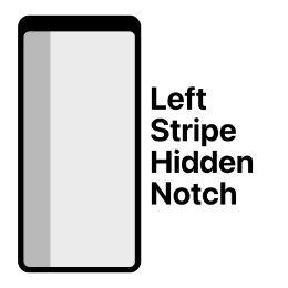 Left Stripe Hidden Notch wallpaper for new style iPhone models with Notch