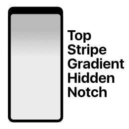 Top Stripe Gradient Hidden Notch wallpaper for new style iPhone models with Notch